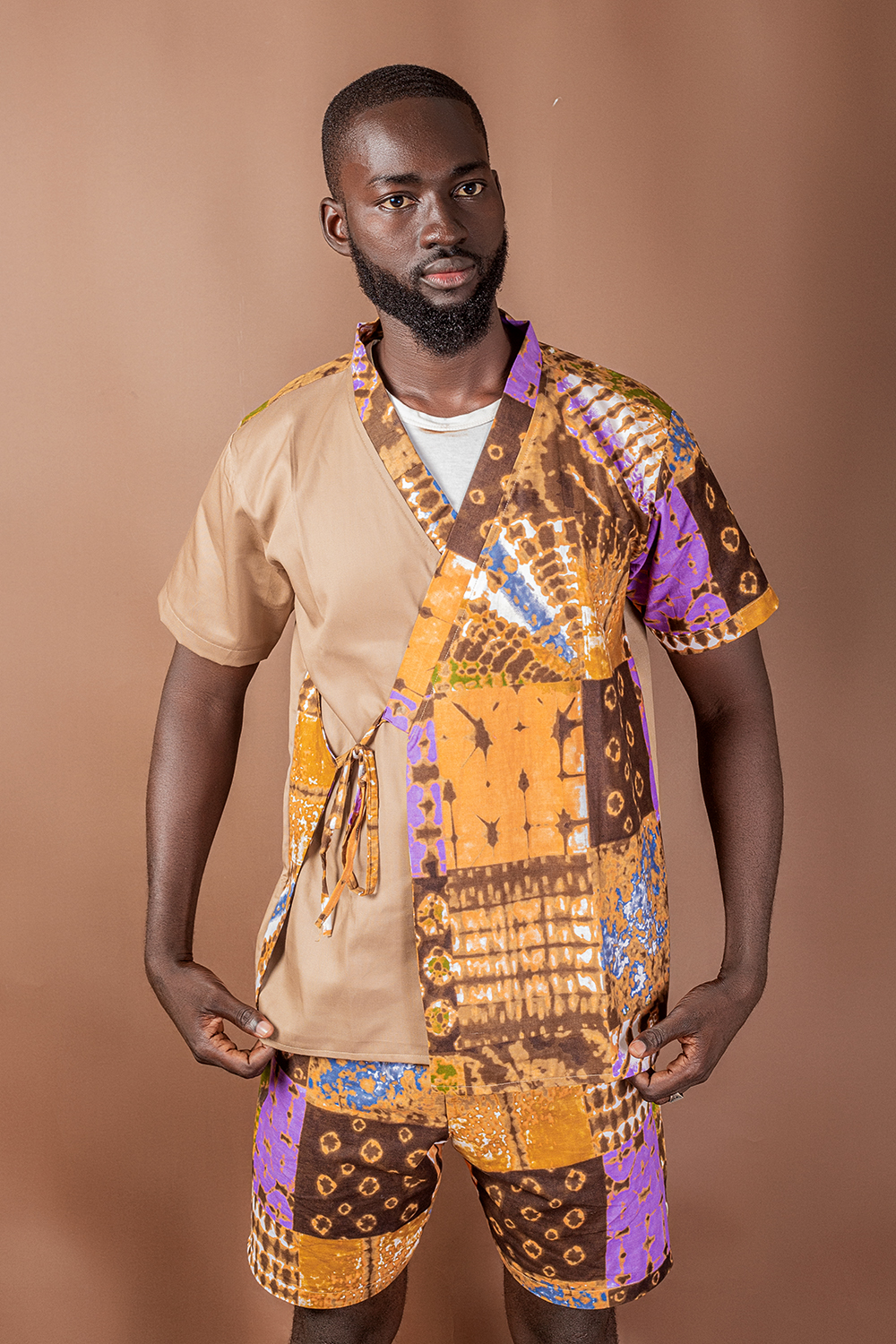 Ensemble Culotte et Kimono en Pagne Africain