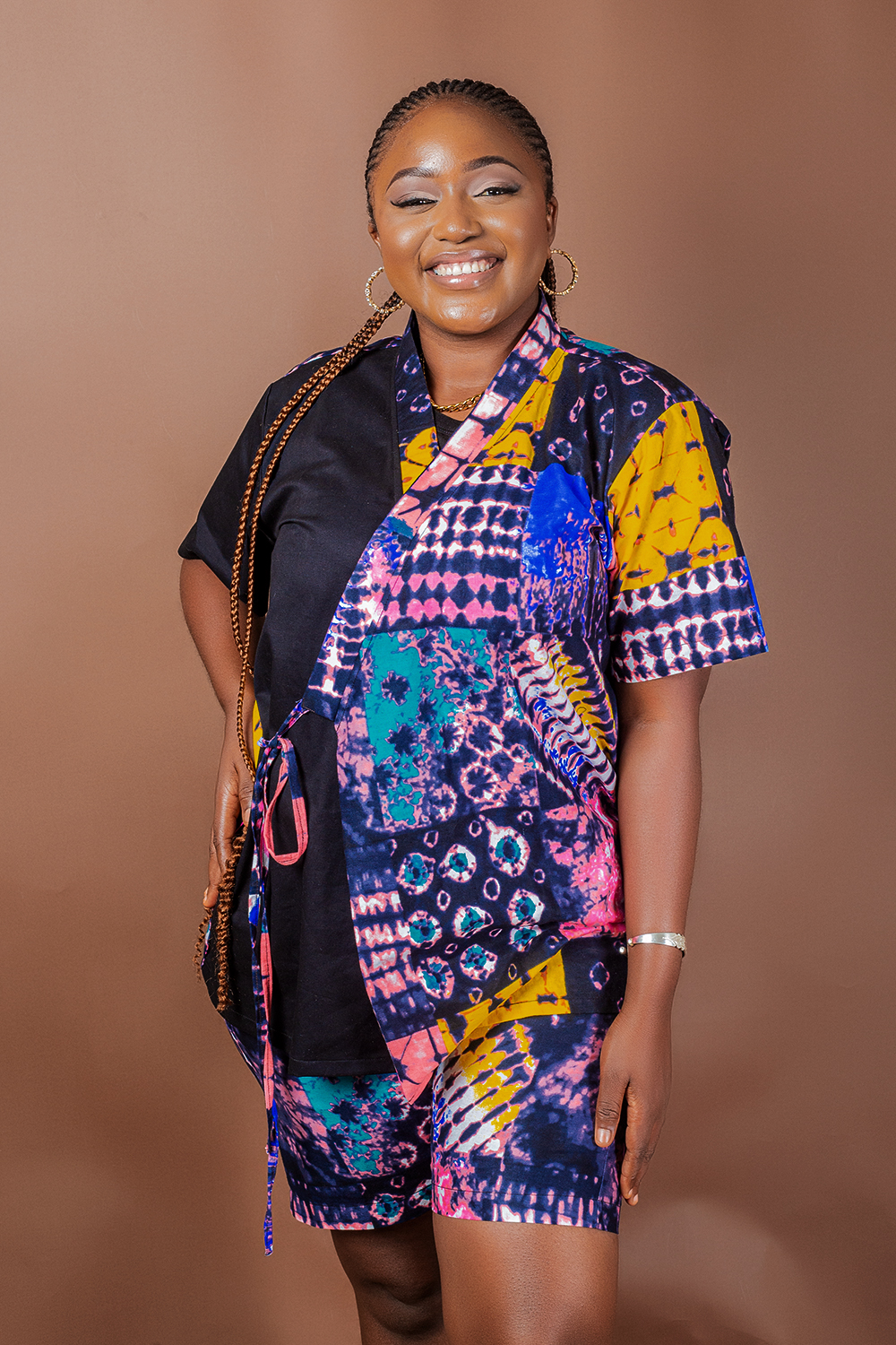 Ensemble Culotte et Kimono en Pagne Africain - Femme