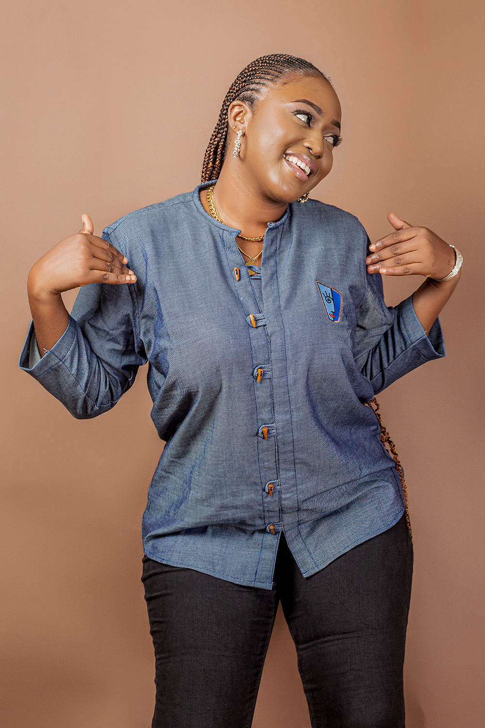 Tenu africaine Toghu - Bleu